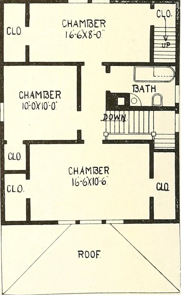 An illustration from The plan book of American dwellings : being a compilation of original home designs, showing actual photographic exteriors and floor plans of moderately priced bungalows, cottages, residences, 1914, leaf 73