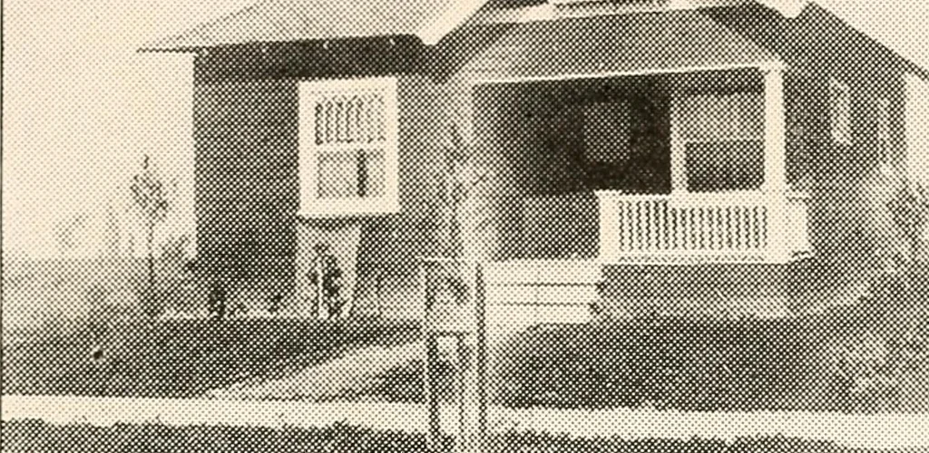An illustration from The plan book of American dwellings : being a compilation of original home designs, showing actual photographic exteriors and floor plans of moderately priced bungalows, cottages, residences, 1914, leaf 80