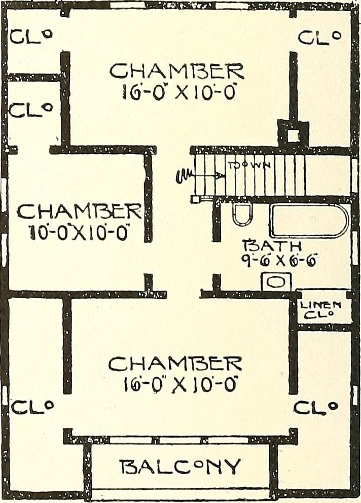 An illustration from The plan book of American dwellings : being a compilation of original home designs, showing actual photographic exteriors and floor plans of moderately priced bungalows, cottages, residences, 1914, leaf 87