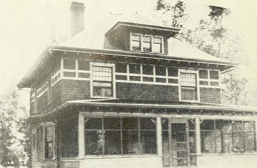 An illustration from The plan book of American dwellings : being a compilation of original home designs, showing actual photographic exteriors and floor plans of moderately priced bungalows, cottages, residences, 1914, leaf 95