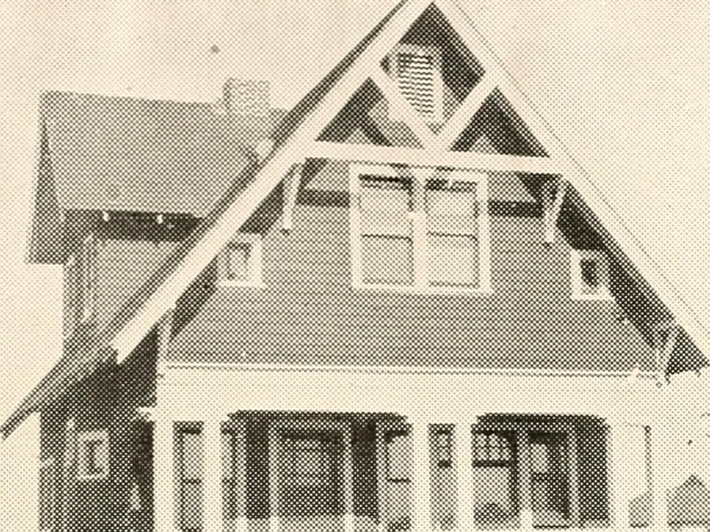 An illustration from The plan book of American dwellings : being a compilation of original home designs, showing actual photographic exteriors and floor plans of moderately priced bungalows, cottages, residences, 1914, leaf 98