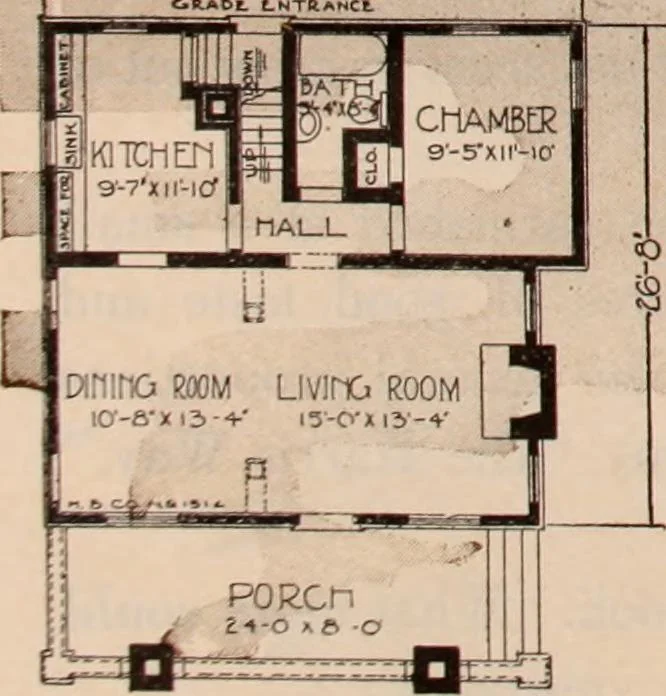An illustration from Plan book of Harris homes : book number seventy six, 1920, leaf 18