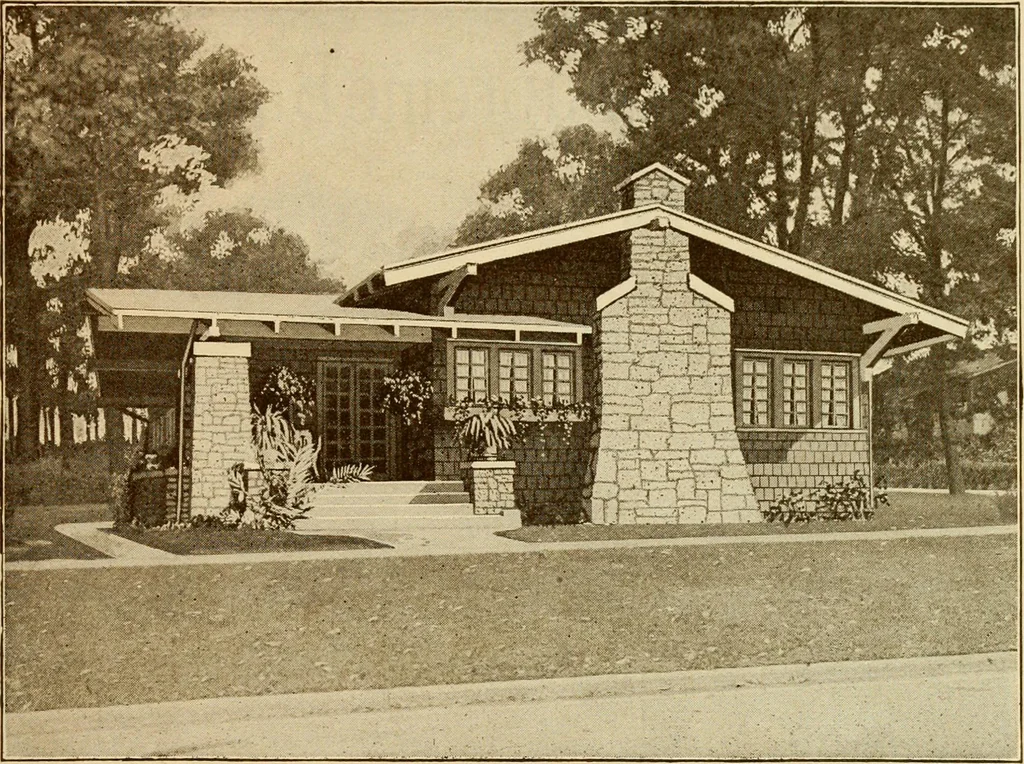 An illustration from Plan book of Harris homes : book number seventy six, 1920, leaf 20