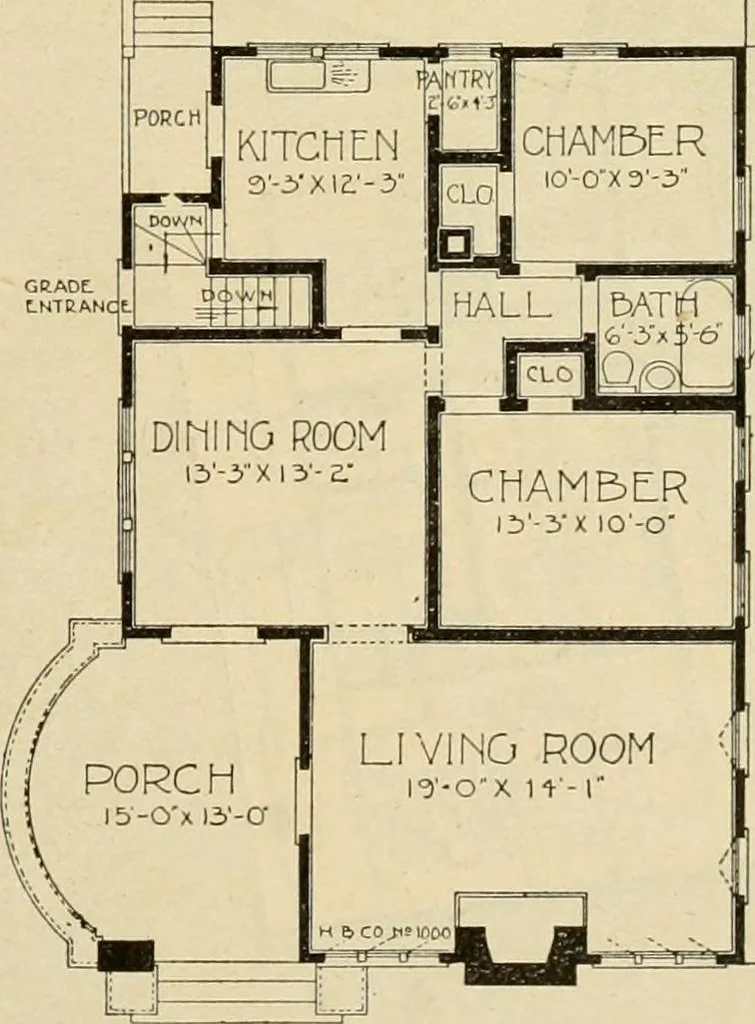 An illustration from Plan book of Harris homes : book number seventy six, 1920, leaf 20