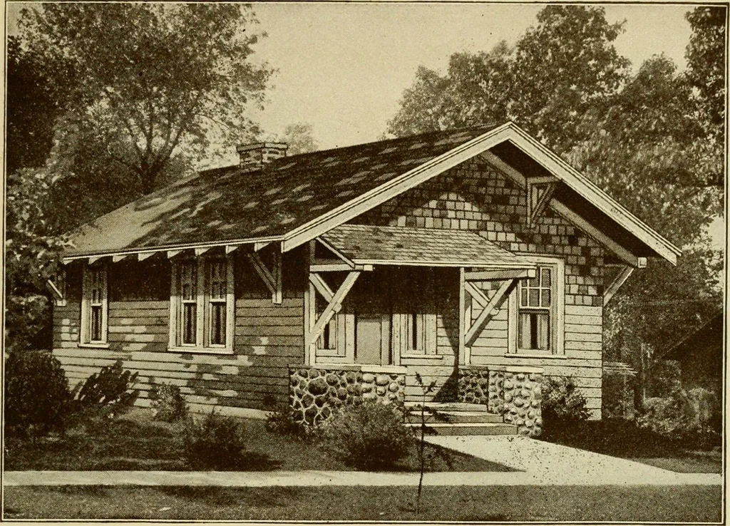 An illustration from Plan book of Harris homes : book number seventy six, 1920, leaf 24