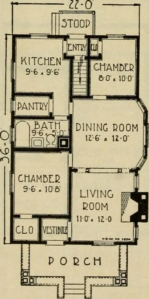 An illustration from Plan book of Harris homes : book number seventy six, 1920, leaf 25