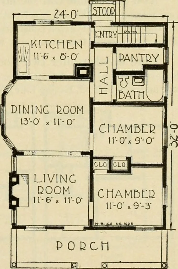 An illustration from Plan book of Harris homes : book number seventy six, 1920, leaf 26