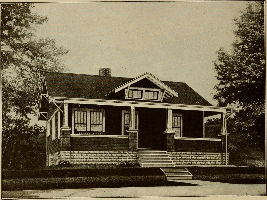 An illustration from Plan book of Harris homes : book number seventy six, 1920, leaf 27