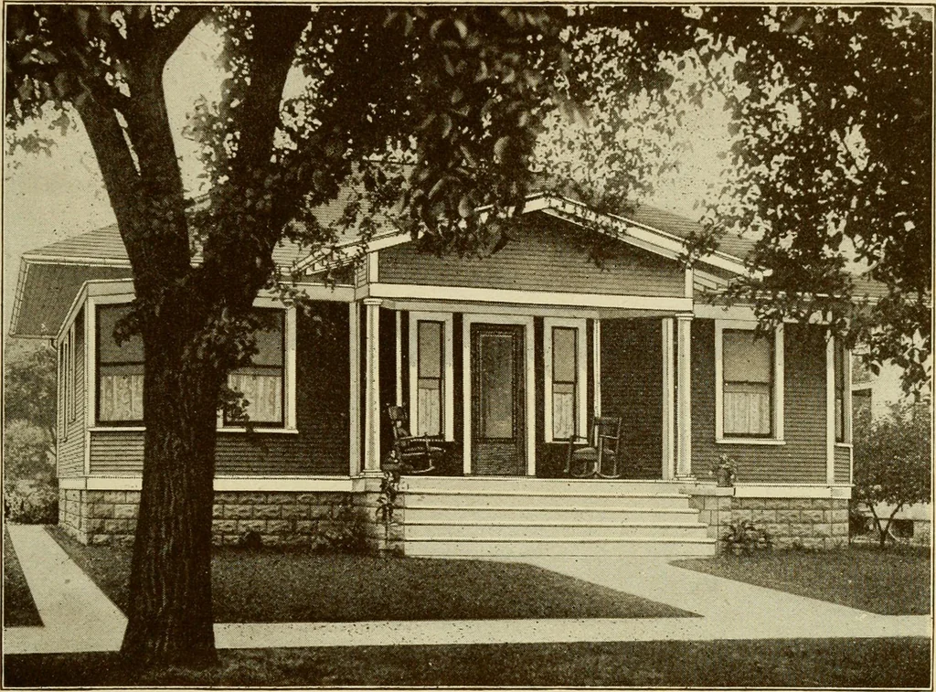 An illustration from Plan book of Harris homes : book number seventy six, 1920, leaf 28