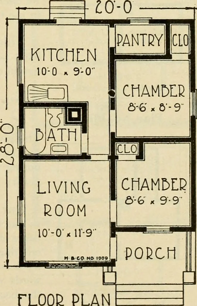 An illustration from Plan book of Harris homes : book number seventy six, 1920, leaf 30