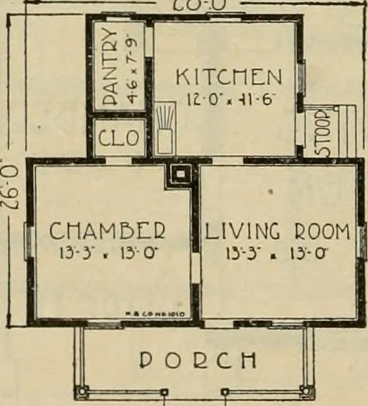 An illustration from Plan book of Harris homes : book number seventy six, 1920, leaf 31