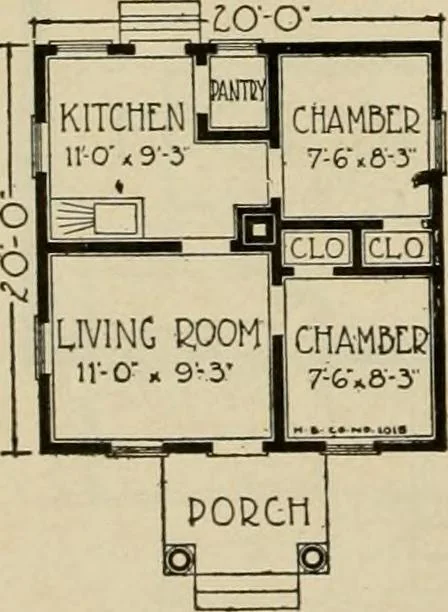 An illustration from Plan book of Harris homes : book number seventy six, 1920, leaf 33