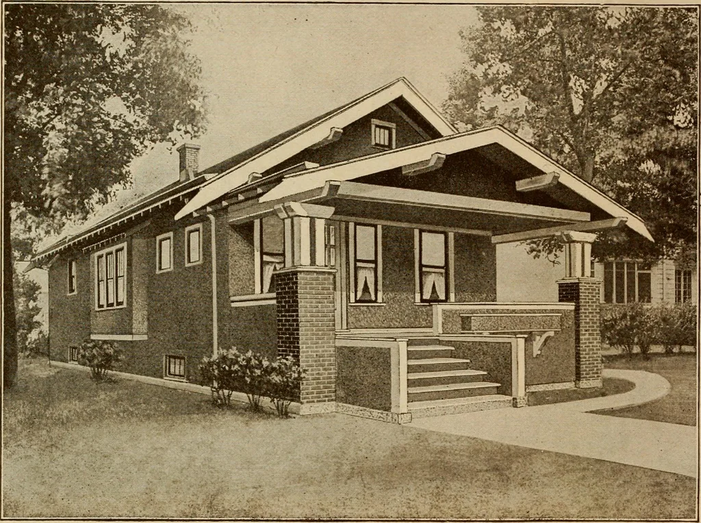 An illustration from Plan book of Harris homes : book number seventy six, 1920, leaf 35