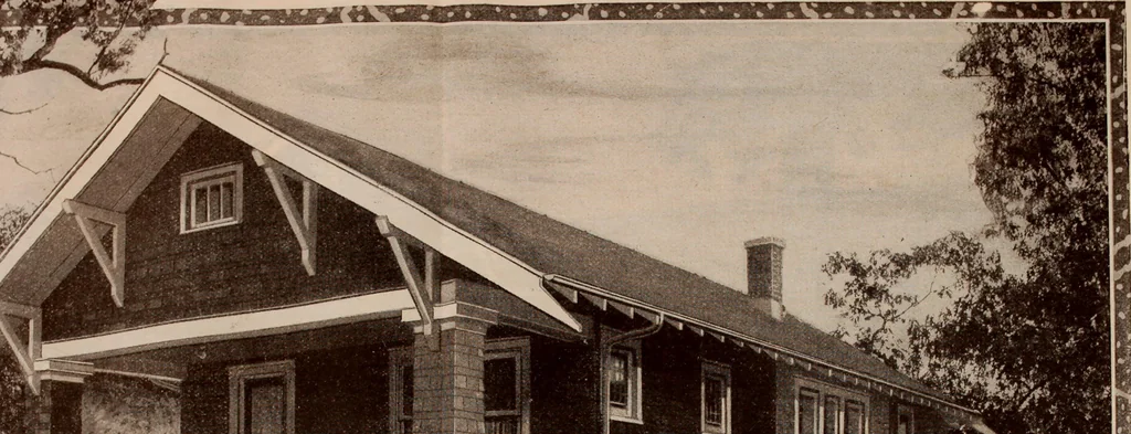 An illustration from Plan book of Harris homes : book number seventy six, 1920, leaf 36