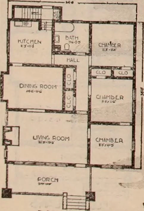 An illustration from Plan book of Harris homes : book number seventy six, 1920, leaf 37