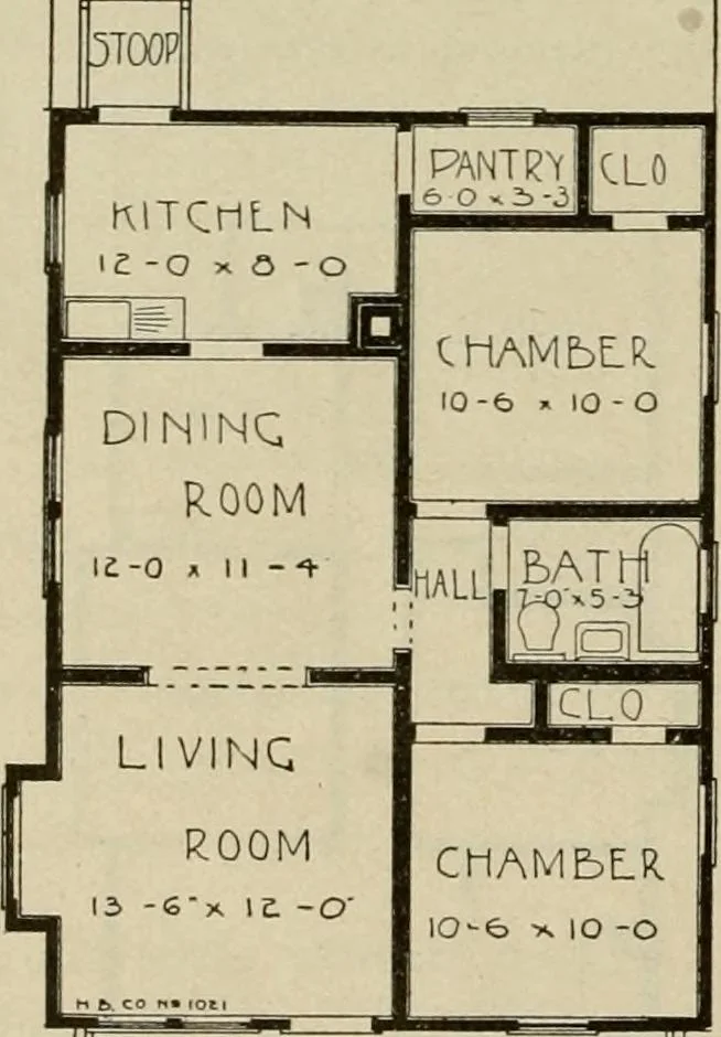 An illustration from Plan book of Harris homes : book number seventy six, 1920, leaf 39