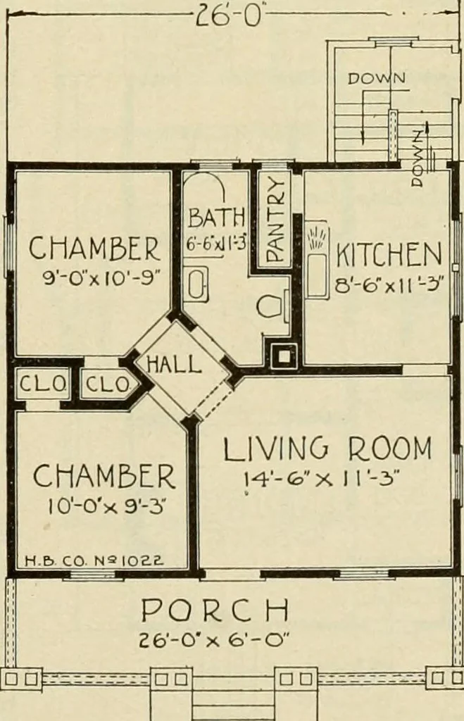 An illustration from Plan book of Harris homes : book number seventy six, 1920, leaf 40