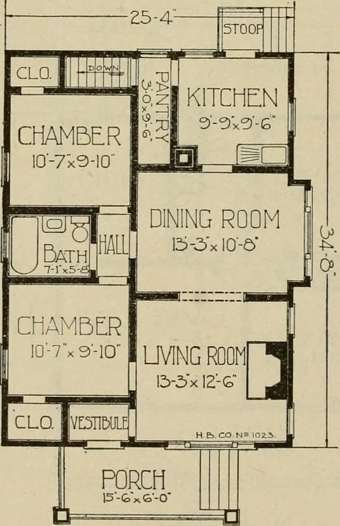 An illustration from Plan book of Harris homes : book number seventy six, 1920, leaf 41