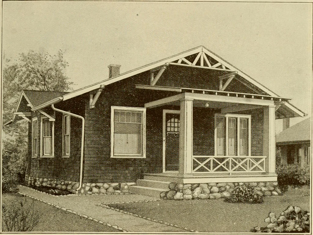An illustration from Plan book of Harris homes : book number seventy six, 1920, leaf 42