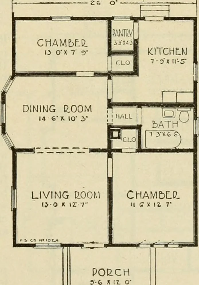 An illustration from Plan book of Harris homes : book number seventy six, 1920, leaf 42