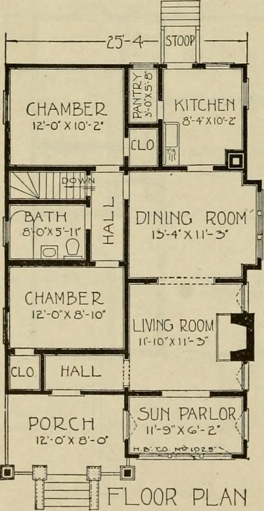 An illustration from Plan book of Harris homes : book number seventy six, 1920, leaf 43