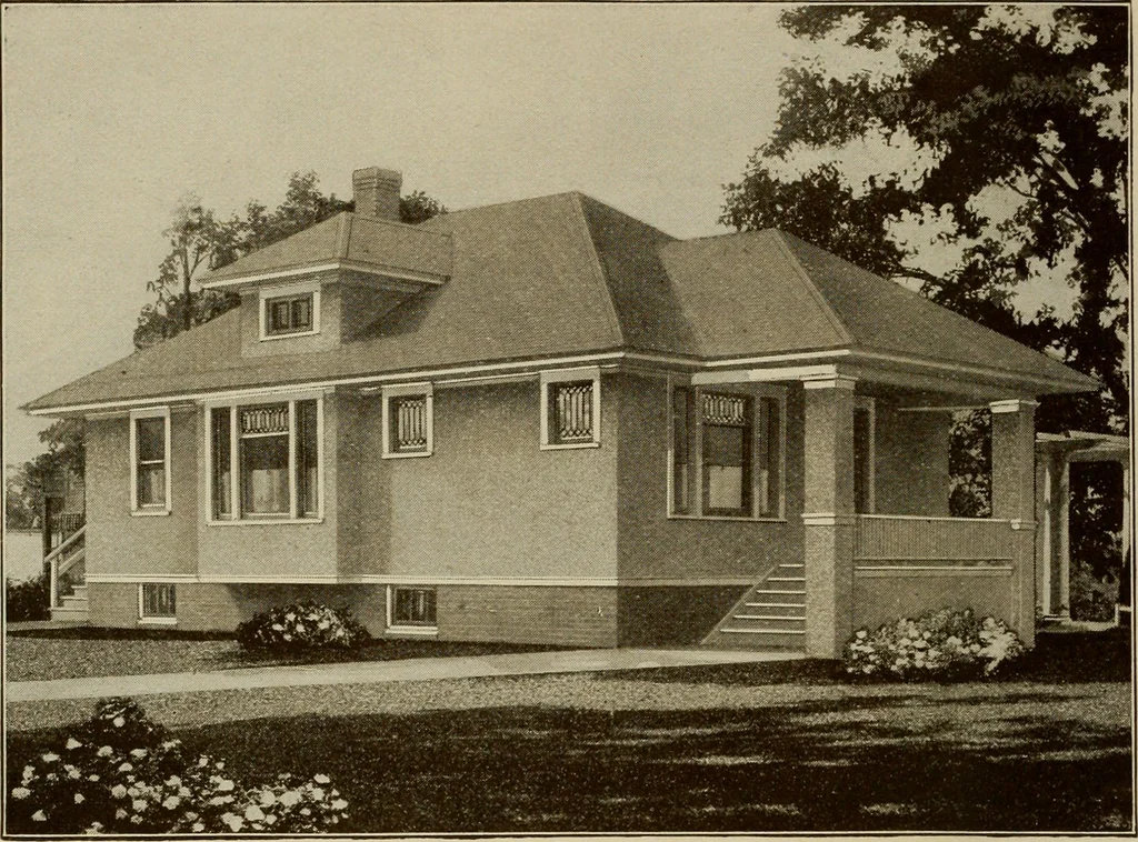 An illustration from Plan book of Harris homes : book number seventy six, 1920, leaf 45