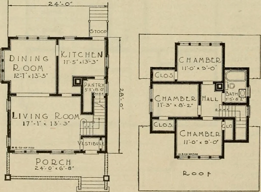 An illustration from Plan book of Harris homes : book number seventy six, 1920, leaf 47