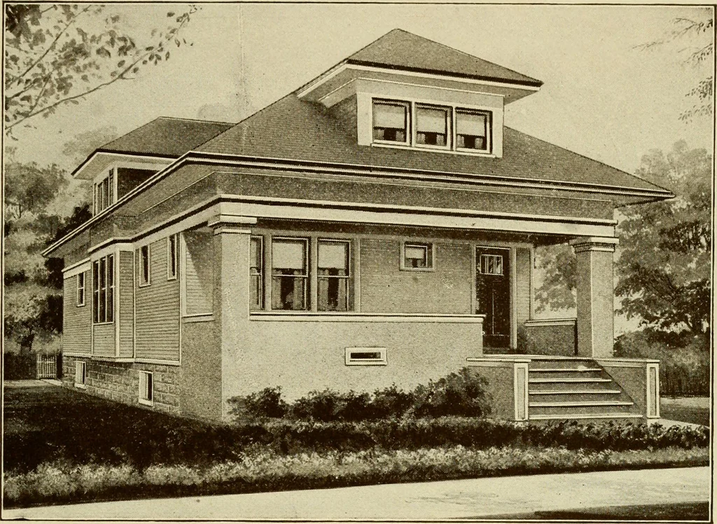 An illustration from Plan book of Harris homes : book number seventy six, 1920, leaf 48