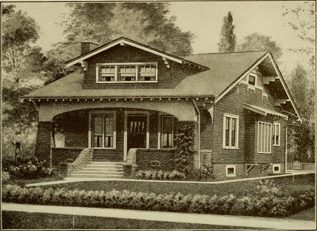 An illustration from Plan book of Harris homes : book number seventy six, 1920, leaf 50