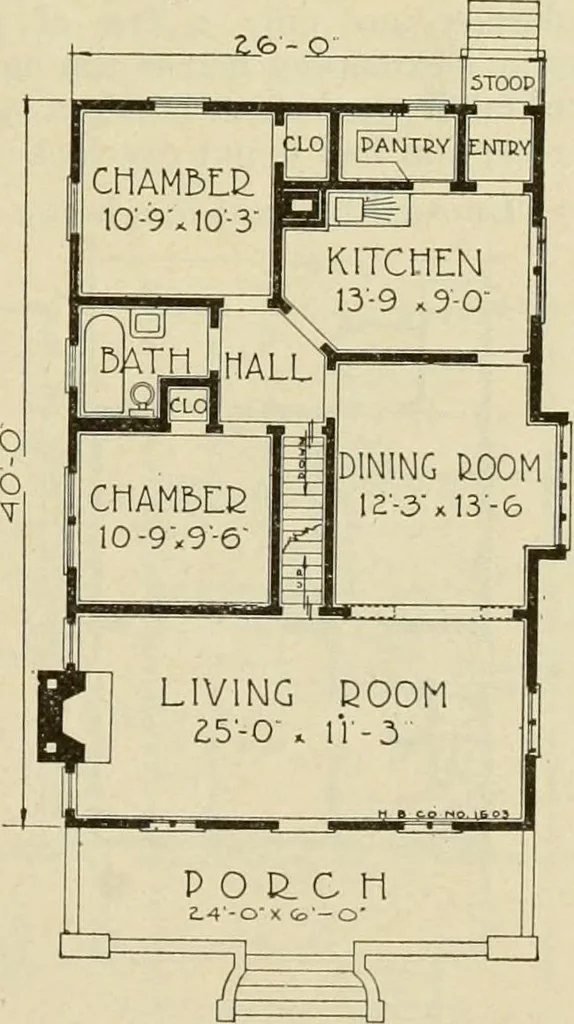 An illustration from Plan book of Harris homes : book number seventy six, 1920, leaf 50