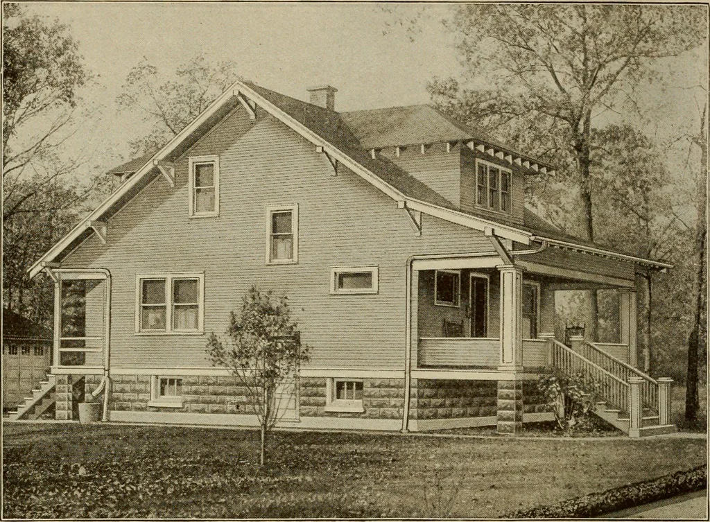 An illustration from Plan book of Harris homes : book number seventy six, 1920, leaf 51