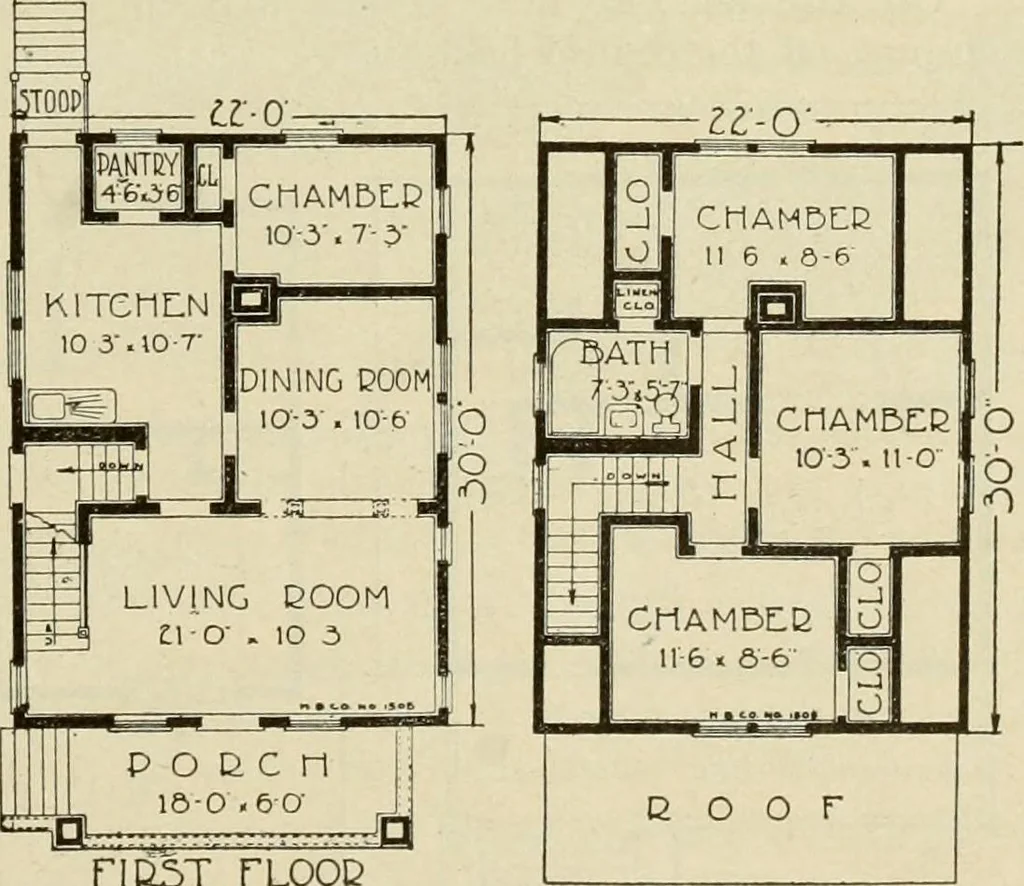 An illustration from Plan book of Harris homes : book number seventy six, 1920, leaf 52