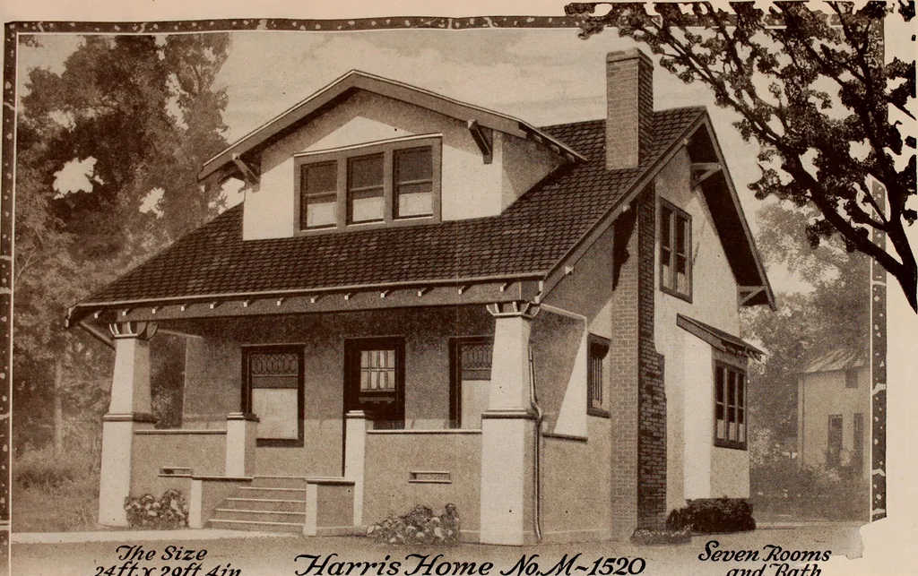 An illustration from Plan book of Harris homes : book number seventy six, 1920, leaf 54