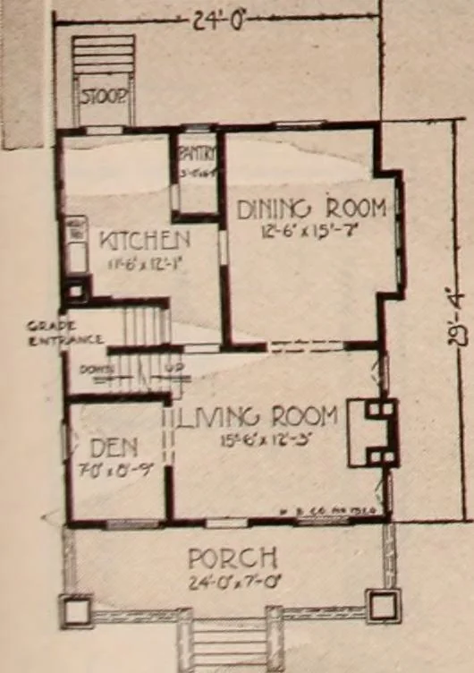 An illustration from Plan book of Harris homes : book number seventy six, 1920, leaf 54