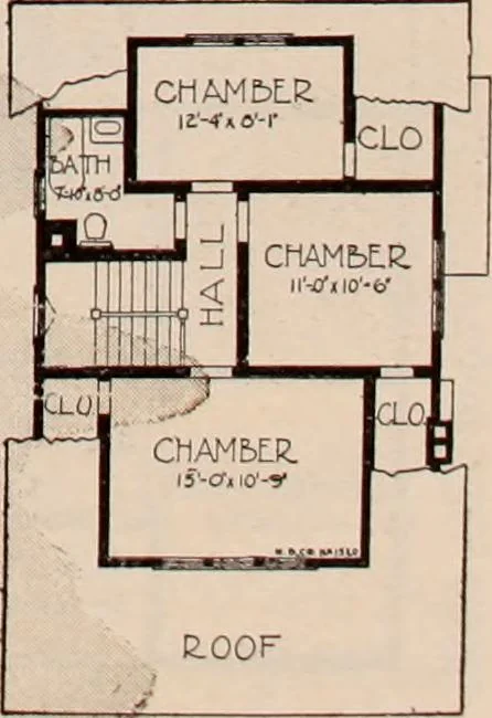 An illustration from Plan book of Harris homes : book number seventy six, 1920, leaf 54