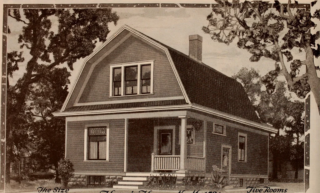 An illustration from Plan book of Harris homes : book number seventy six, 1920, leaf 55