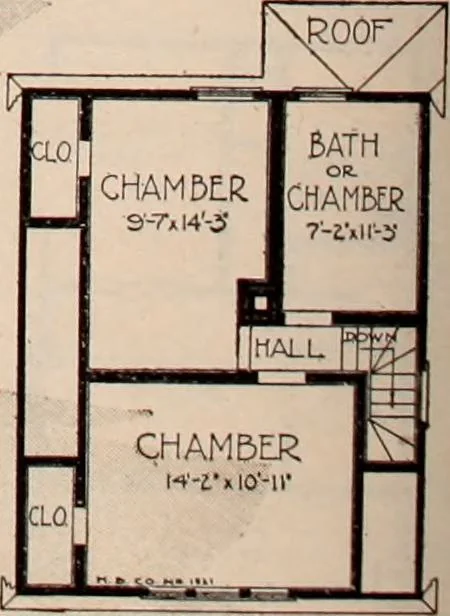 An illustration from Plan book of Harris homes : book number seventy six, 1920, leaf 55