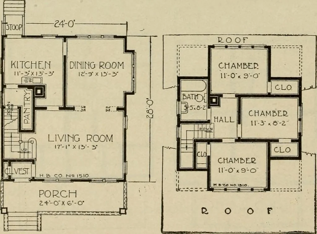 An illustration from Plan book of Harris homes : book number seventy six, 1920, leaf 57
