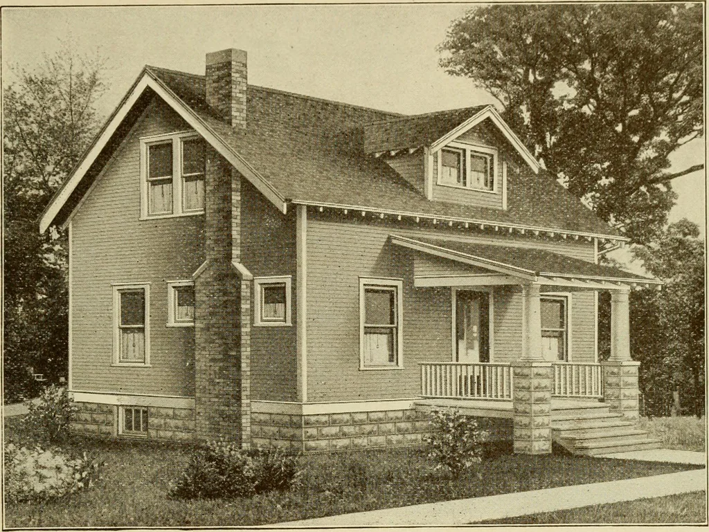 An illustration from Plan book of Harris homes : book number seventy six, 1920, leaf 60