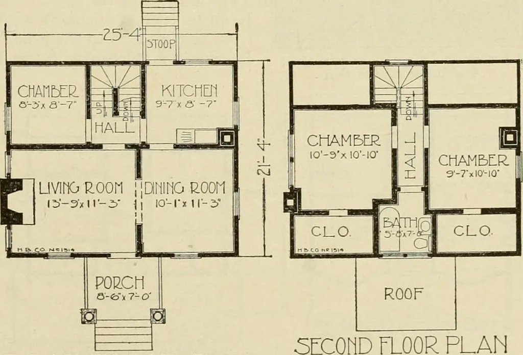 An illustration from Plan book of Harris homes : book number seventy six, 1920, leaf 60