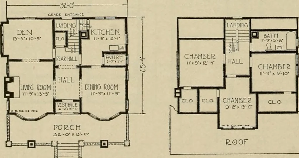 An illustration from Plan book of Harris homes : book number seventy six, 1920, leaf 61