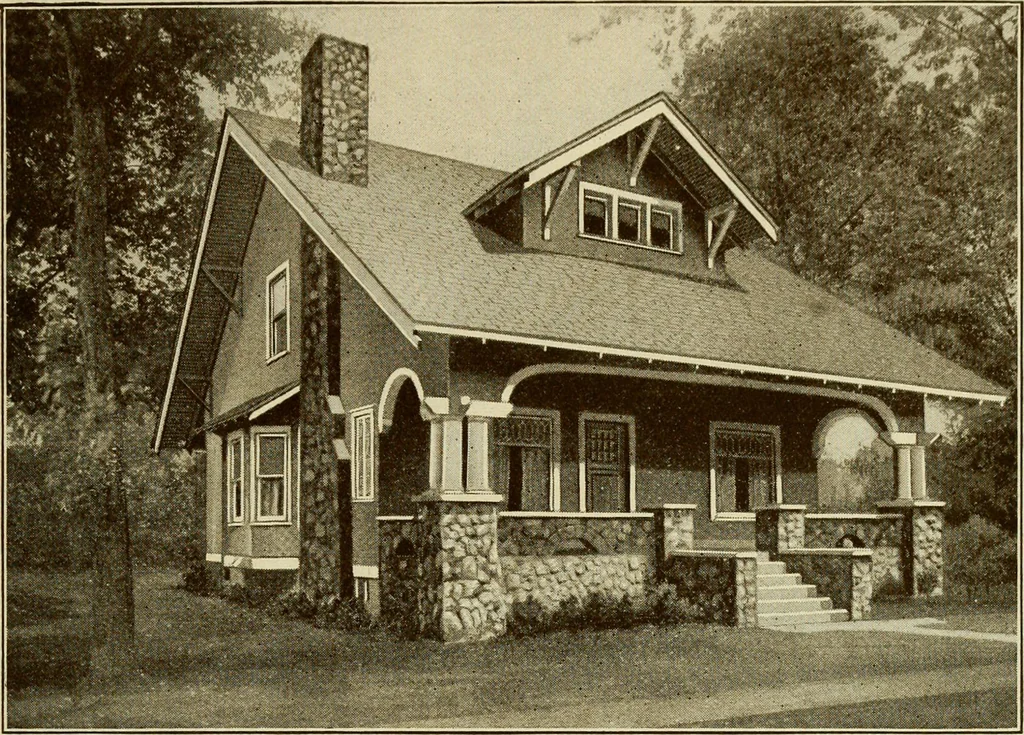 An illustration from Plan book of Harris homes : book number seventy six, 1920, leaf 62