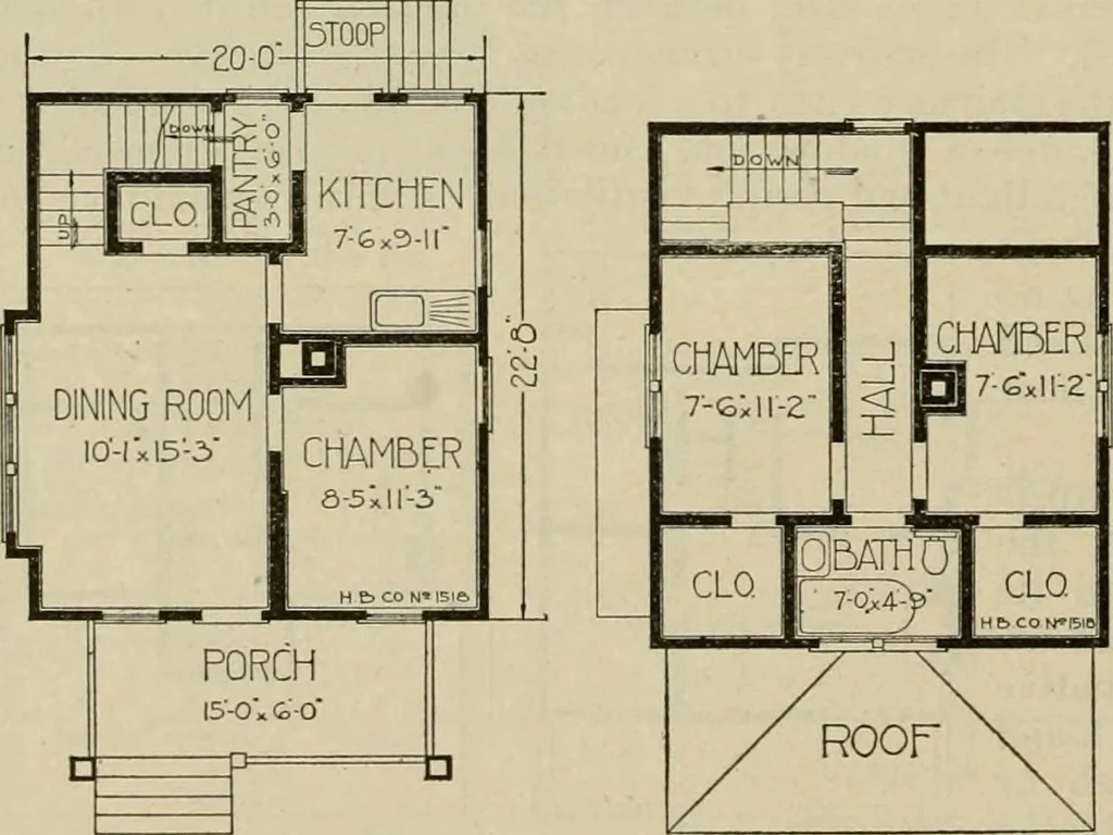 An illustration from Plan book of Harris homes : book number seventy six, 1920, leaf 63