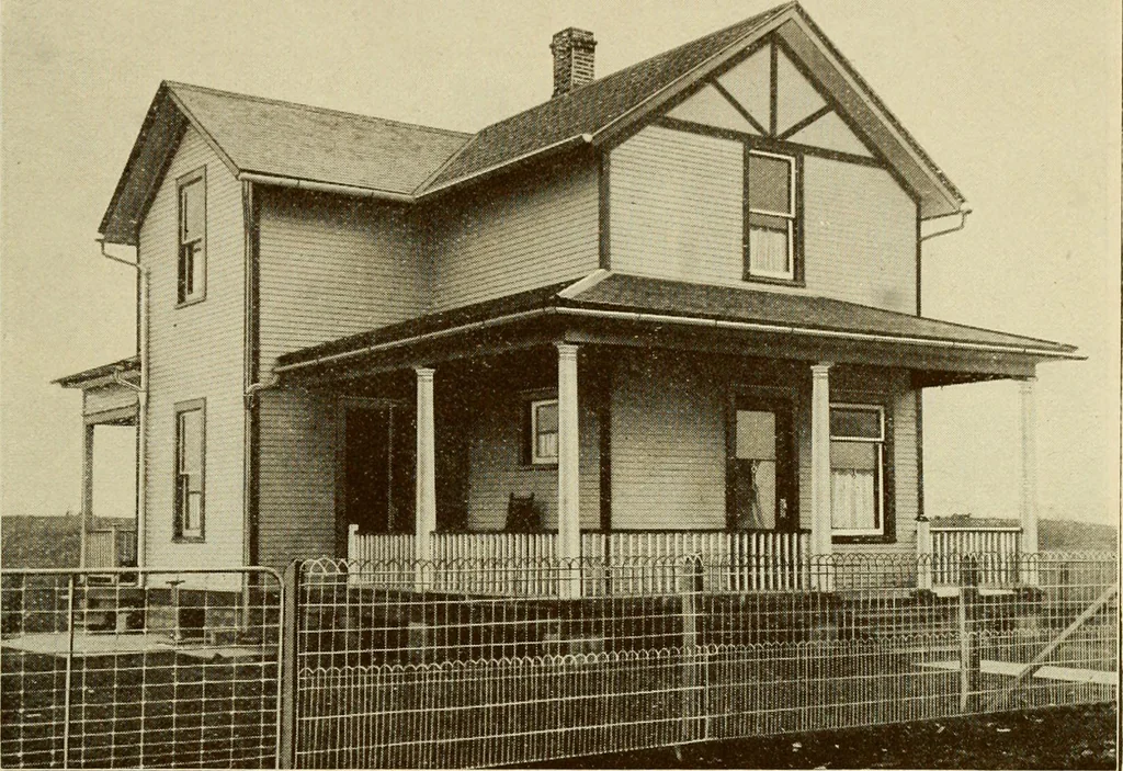 An illustration from Plan book of Harris homes : book number seventy six, 1920, leaf 64