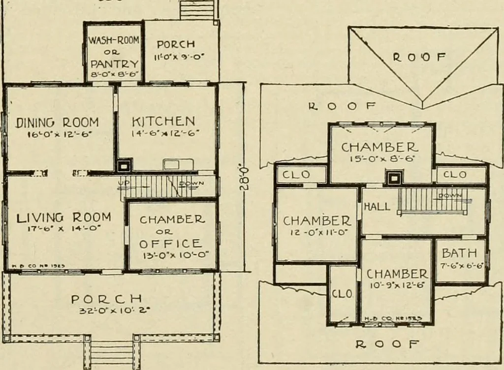 An illustration from Plan book of Harris homes : book number seventy six, 1920, leaf 66