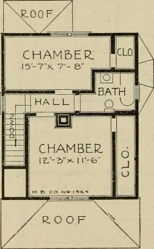 An illustration from Plan book of Harris homes : book number seventy six, 1920, leaf 67