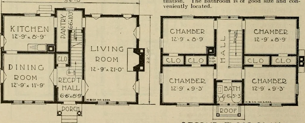 An illustration from Plan book of Harris homes : book number seventy six, 1920, leaf 71