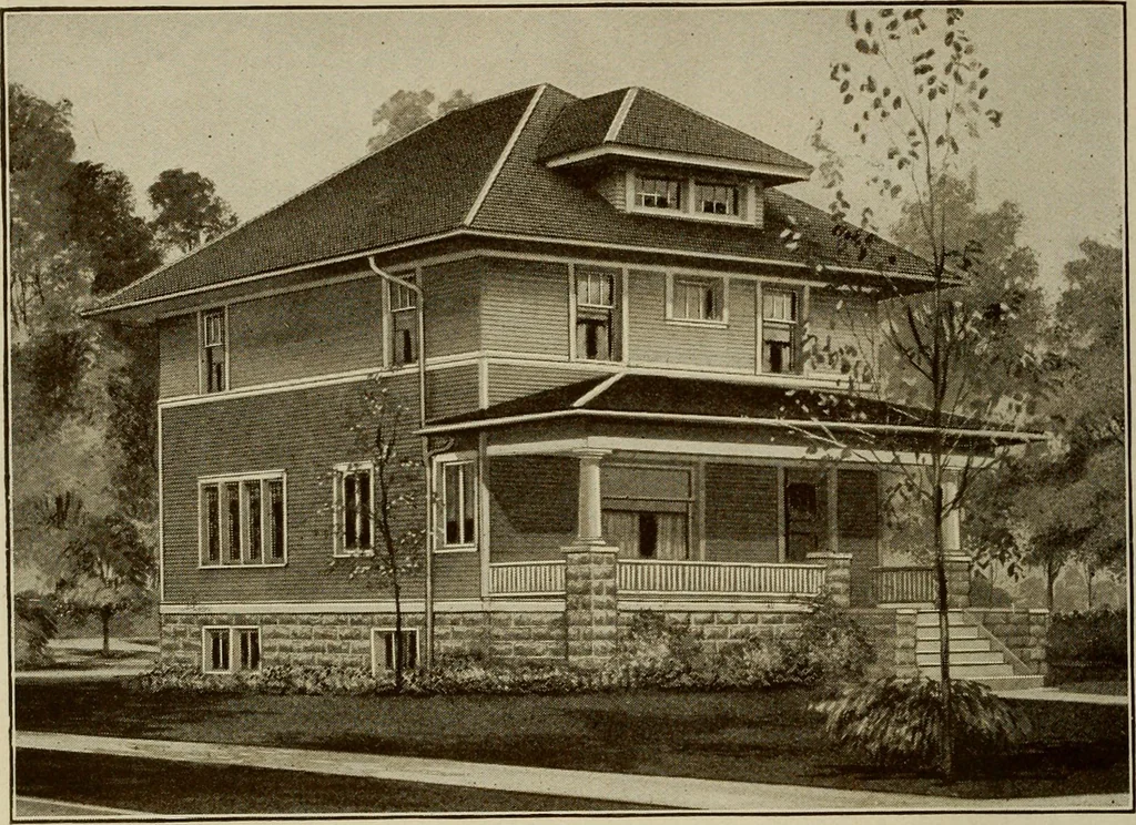 An illustration from Plan book of Harris homes : book number seventy six, 1920, leaf 73