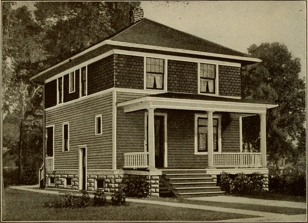 An illustration from Plan book of Harris homes : book number seventy six, 1920, leaf 75