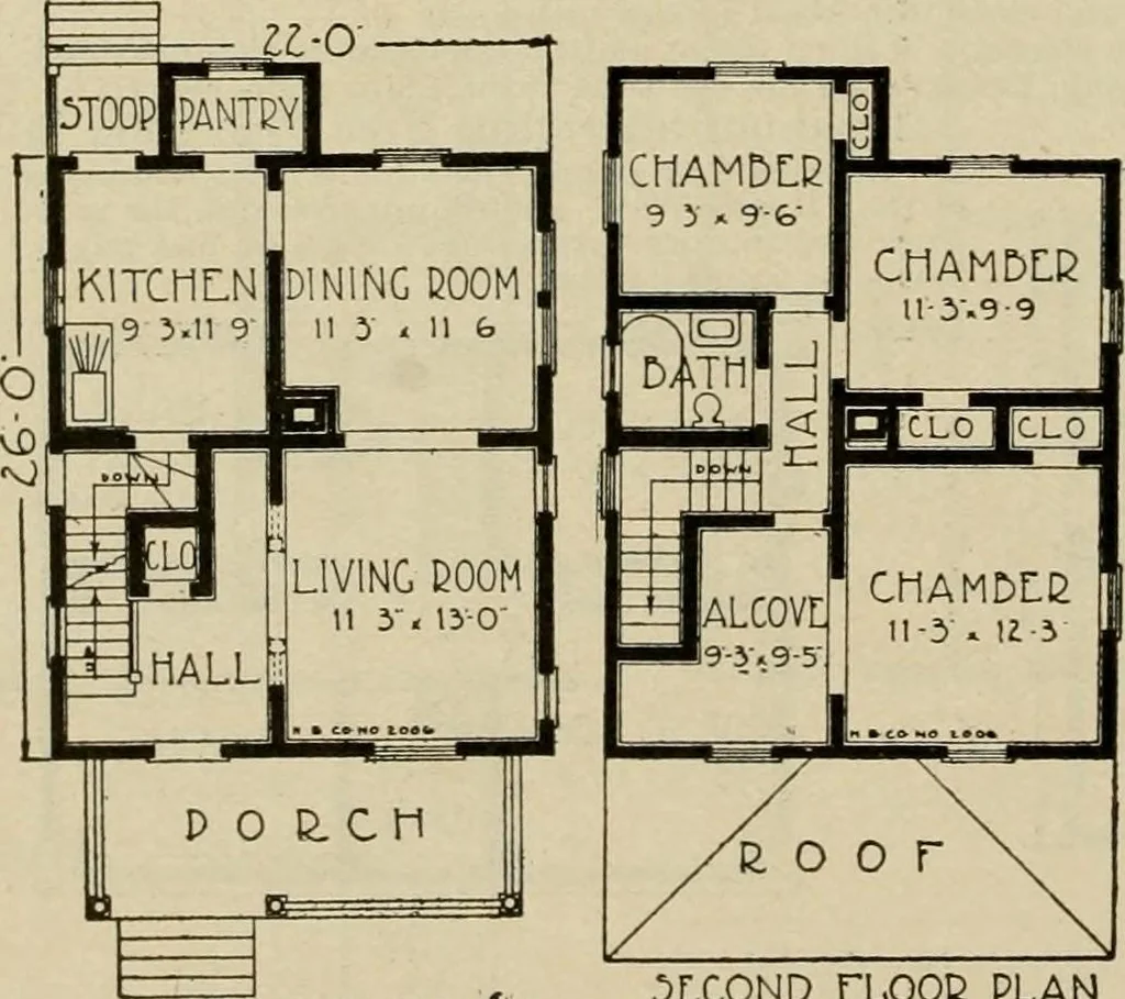 An illustration from Plan book of Harris homes : book number seventy six, 1920, leaf 75